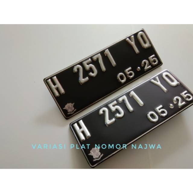 Plat nomor motor timbul