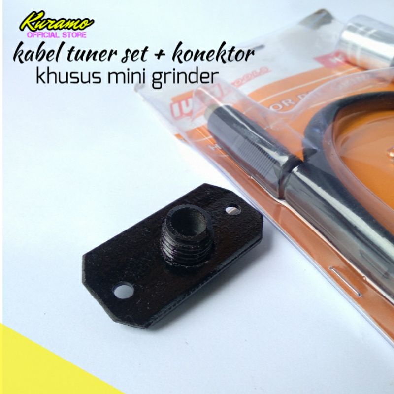 Kabel Tuner Set Plus Konektor Dinamo Mesin Jahit/ Khusus Kabel Mini Grinder Kecil 3mm Drat Kasar / B