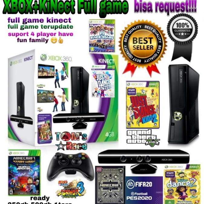 XBOX 360 RGH + KINECT FULL GAME BERGARANSI