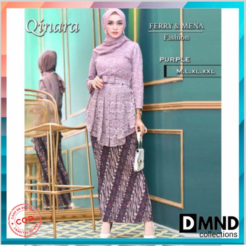 SETELAN KEBAYA QINARA/SETELAN KEBAYA BROKAT/SETELAN KEBAYA MODERN