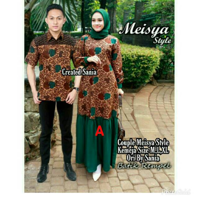 COUPLE GAMIS MEYSA STYLE/ BATIK COUPLE/COUPLE MEYSA/BAJU COUPLE/BAJU COUPLE BATIK/BATIK COUPLE BARU