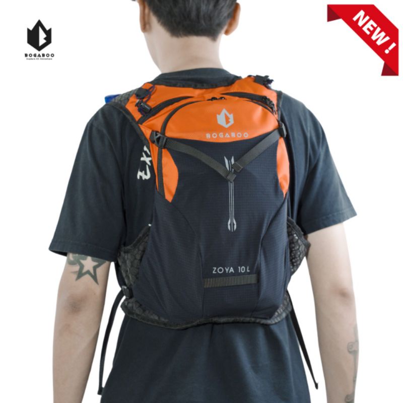 Tas Hydropack trail running BOGABOO zoya 10 L - tas lari - tas running - tas motorcross - tas sepeda - tas waterbladder - vest pria wanita - tas hiking - bycycle backpack - tas marathon - tas rompi - tas olahraga - tas punggung sepeda