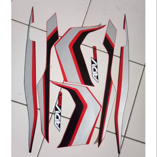 Stiker striping Honda adv 150 2019 merah