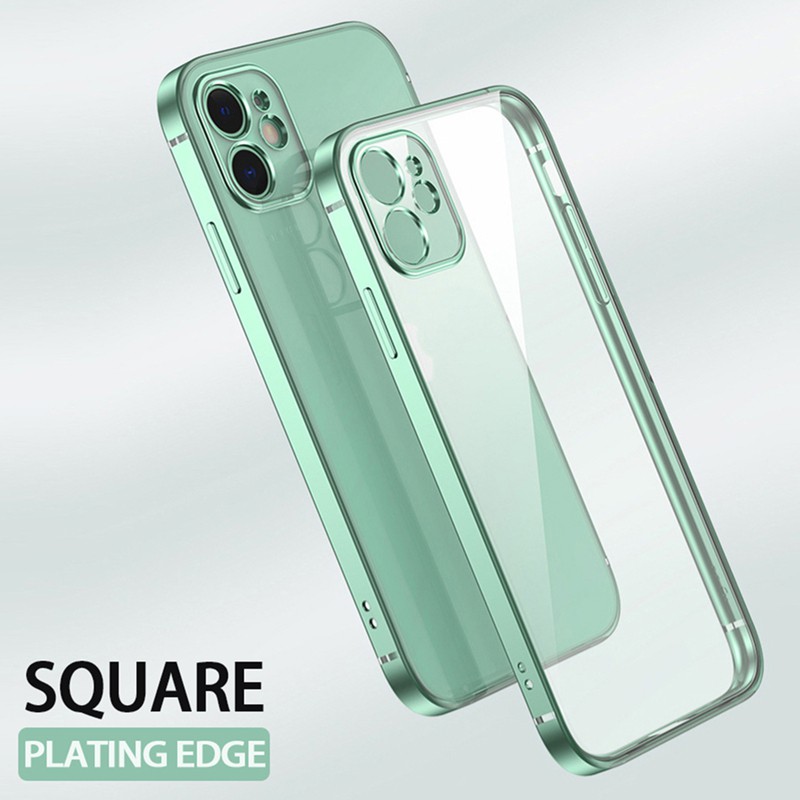 Square case iPhone 11 pro max soft metal material casing iPhone 7 8 plus X XS MAX XR anti-drop cover