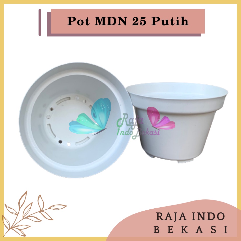 Pot Bunga 25 Putih Pot Basic Polos - Pot Tanaman Putih Polos Besar Pot 25 30 Cm Putih Lusinan Murah Grosir