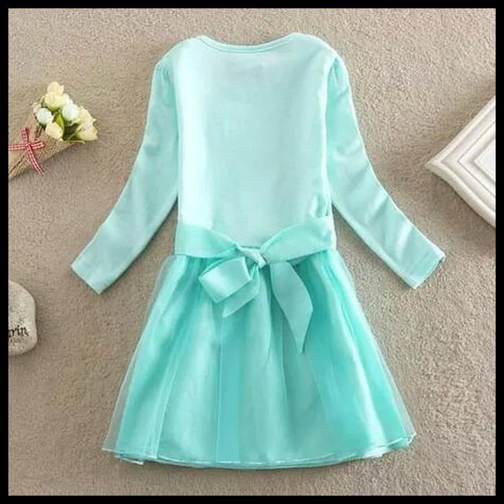 Baju Dress Frozen Elsa + Wig Elsa Frozen
