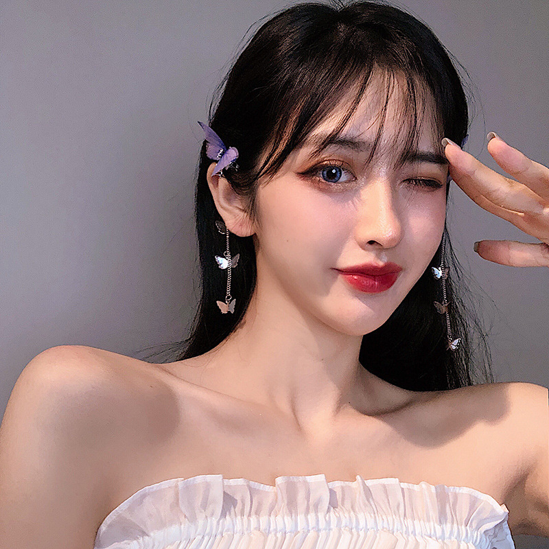 Butterfly Jepit Rambut Model Kupu-Kupu Rumbai Gaya Korea