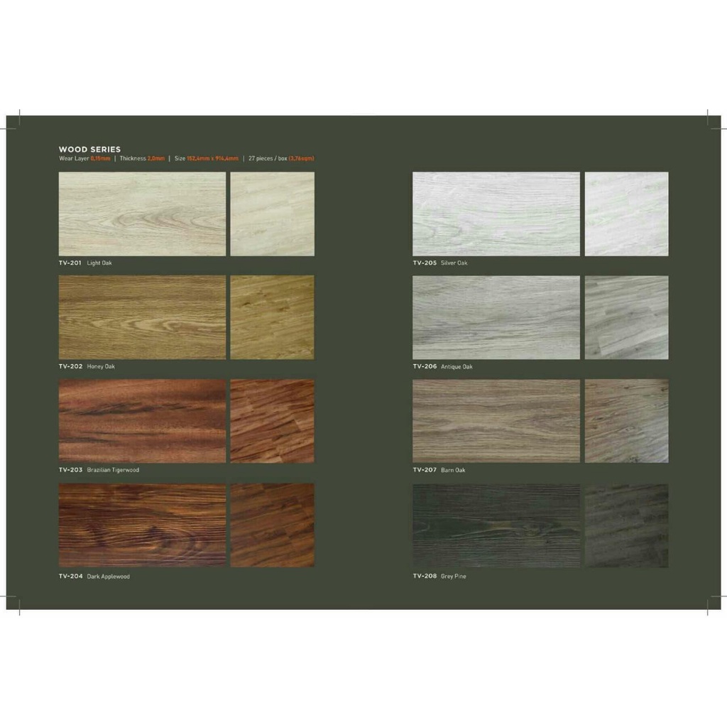 Lantai Vinyl Kayu Taco 2 mm