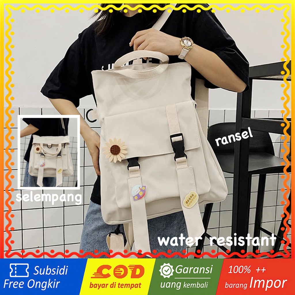 WYK126 Tas Ransel Tas Bahu Selempang Sekolah School Travel Messenger Impor TKM