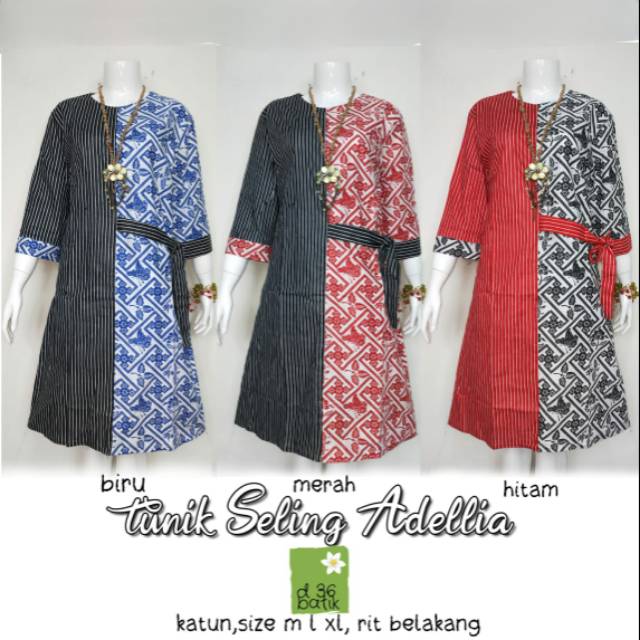 Tunik Seling Adelia Atasan Batik Modern Kasual Kerja Kondangan Elegan