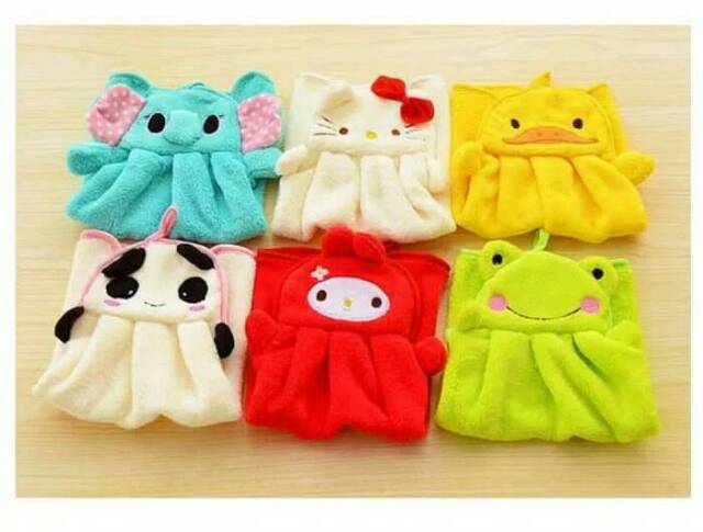 Kain Handuk Lap Tangan KARTUN Karakter Lucu Pembersih Hand Towel Cartoon