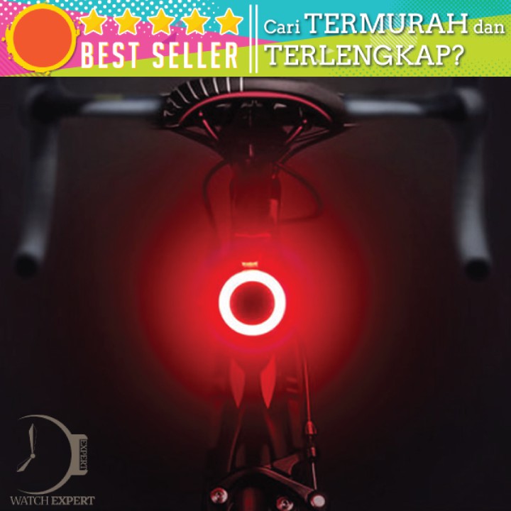 COD Lampu Belakang Sepeda Dengan USB Charging Tail Light LED Bicycle Circle