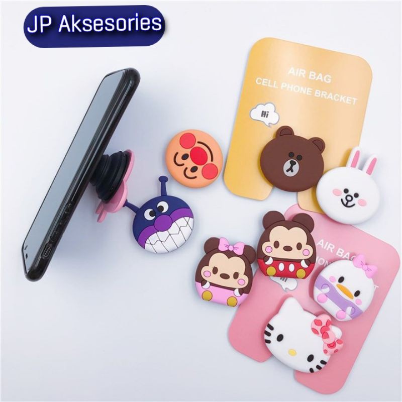 Pop Socket HP 3D Karakter Cartoon / Pop Socket 3D