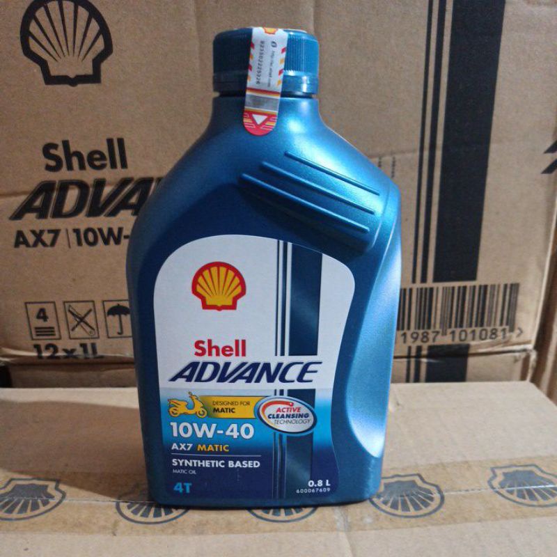 OLI SHELL ADVANCE SCOOTER AX7 MATIC 10W-40 08L API SN JASO MB ORIGINAL SHELL