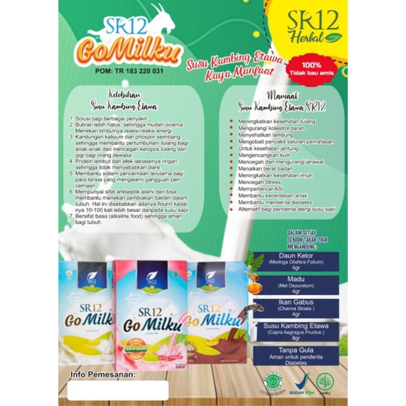 

BROSUR GOMILKU SR12 KATALOG GOMILKU BROSUR SUSU KAMBING SR12