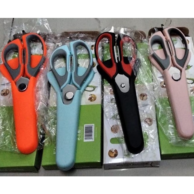 Gunting Dapur Magnetic Multifungsi 9 in 1 Kitchen Scissors Serbaguna