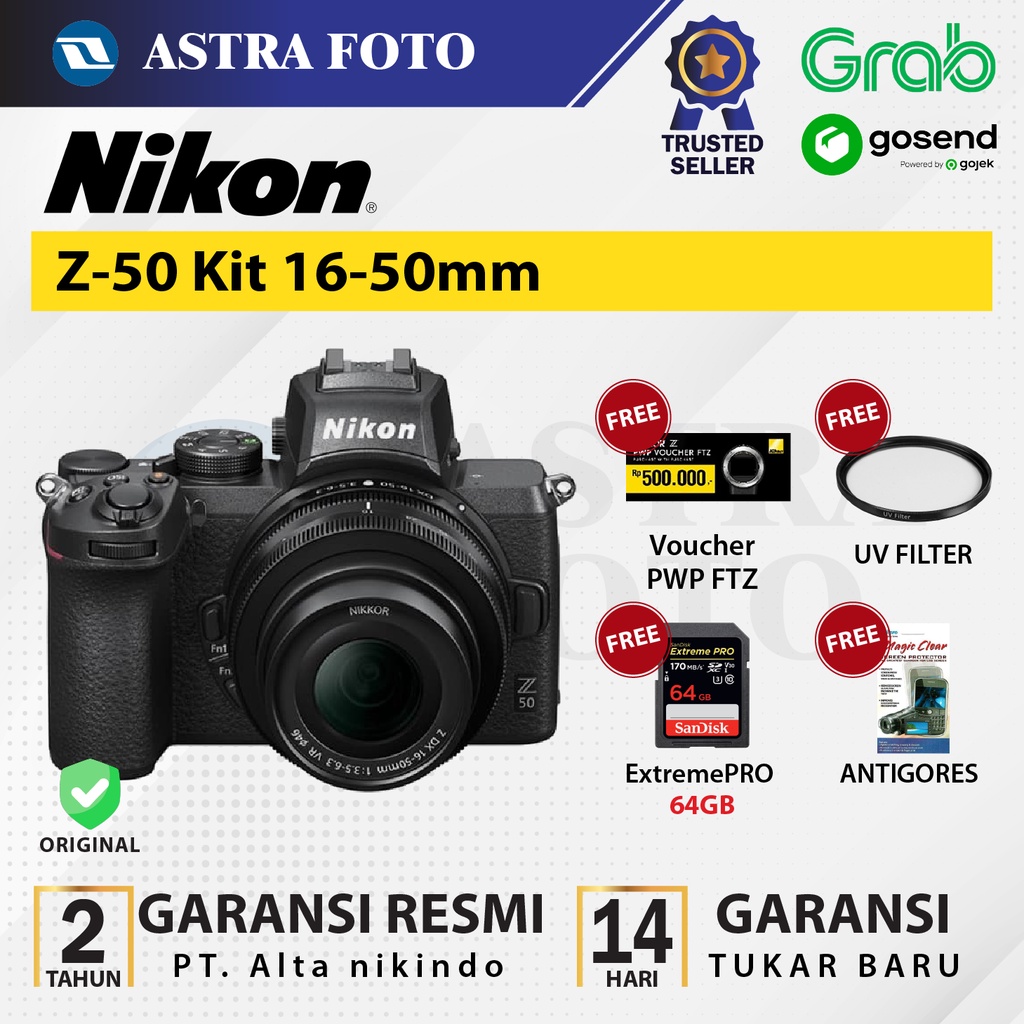 Nikon Z50 Z-50 Kit 16-50mm Kamera Mirrorless - Garansi Resmi