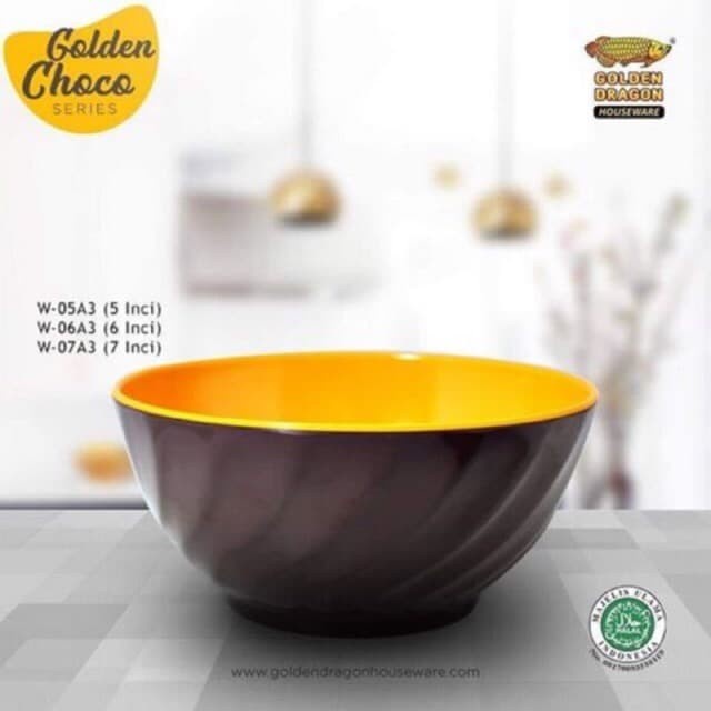 

Promo W06A3 Mangkok Makan Mangkok Mie Mangkok Ulir Datar 6 2 Warna Murah