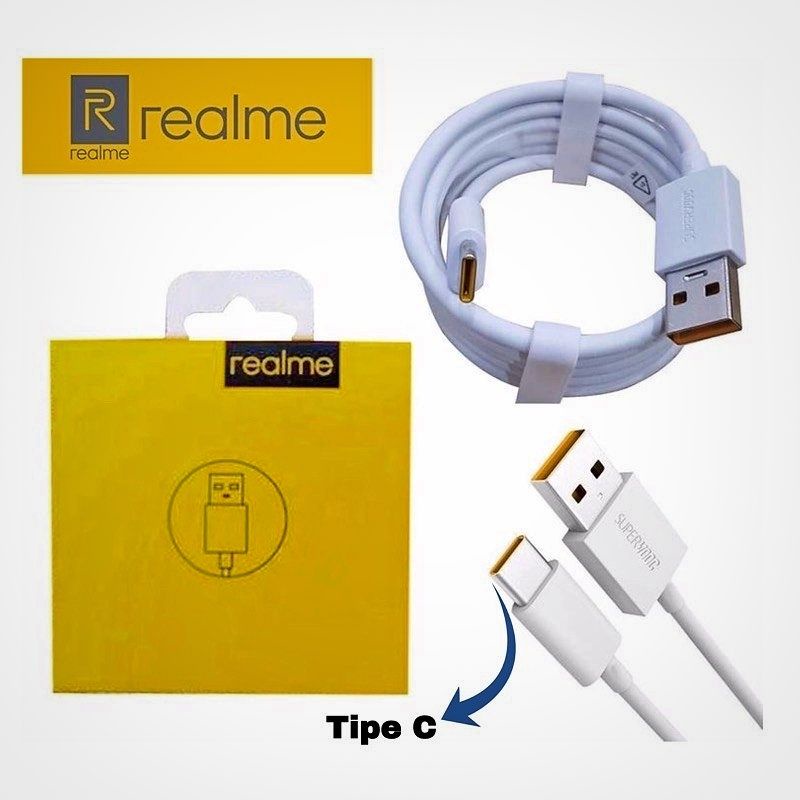 Original Kabel Data Realme Type C Super vooc Dart Realme 6 pro/X/ XT/X2/5 Pro/C17/7/ 7i/ 7 pro/8i/8 Pro/Narzo 20/30A/C25S/C35