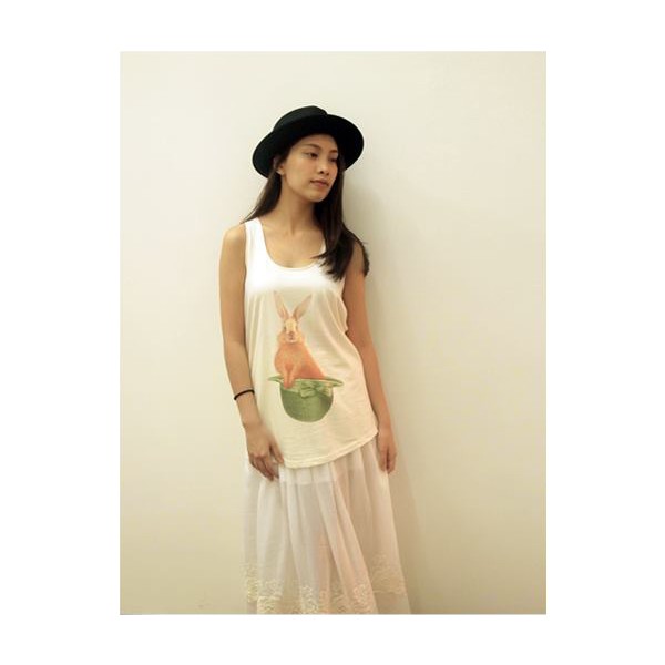 Howmanytshirt Tank Top Rabbit Hat TT Rabbit Hat