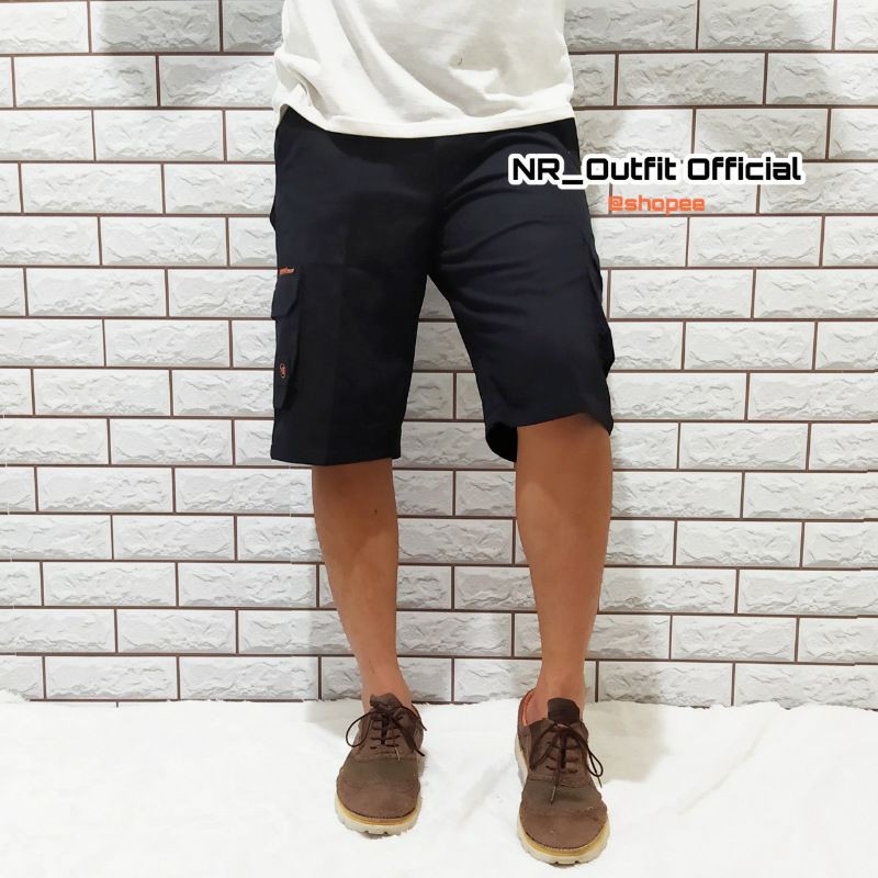 Celana Pendek Pria Cargo Jumbo PDL Tactical Kargo Bahan Katun Distro Polos NR_Outfit Official COD
