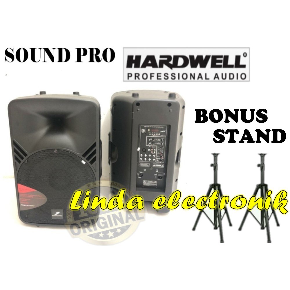 Speaker Aktif Hardwell 15 inch Sound pro aktif Sepasang free stand ORI
