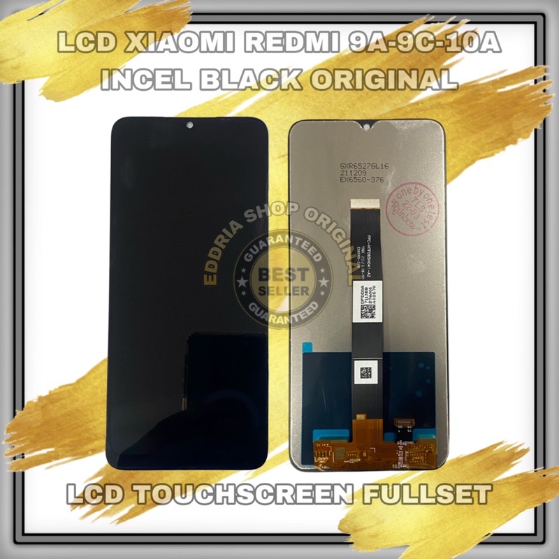 LCD XIAOMI REDMI 9A-9C-10A TOUCHSCREEN FULLSET ORIGINAL IN CELL BLACK GARANSI