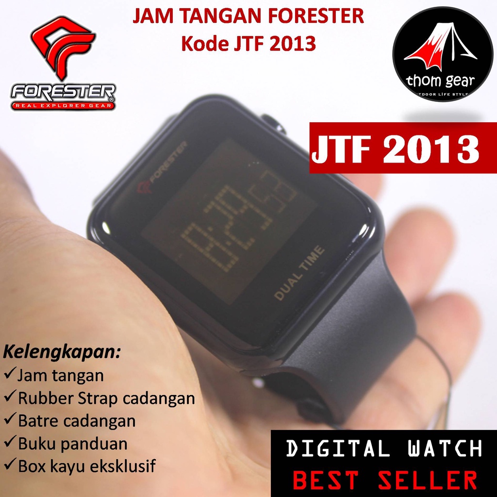 Forester Jtf 2013 Jam Tangan Pria Wanita Origial Forester Analog Adventure Sport Outdoor Waterproof Water Resistant Anti Air Pria Cewek Cowok Original Ori Terbaru 2022 Free Rubber  Strap Cadangan Batre Box Kayu Thomgear Bangakalan Palangkaraya Pare Pare K