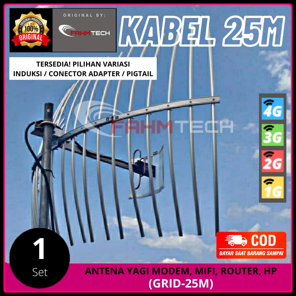 ANTENA YAGI GRID MODEM, MIFI, ROUTER, HP - FAHM TECH (GRID-25M)