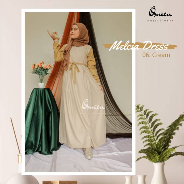gamis katun madina kombinasi