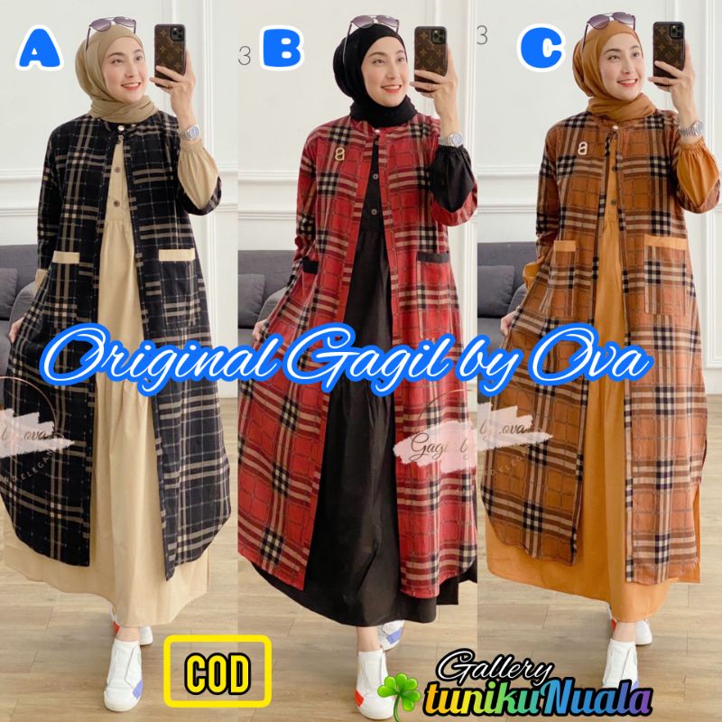 SEMI DRESS KAISHILA 3 BUSUI (2 IN 1) ORI GAGIL BY OVA ORIGINAL (READY KIRIM)