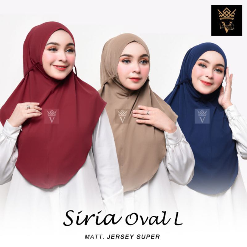 Hijab Bergo OVAL SIRIA L Hijab Instant Hijab Jersey Bergo Instant Bergo Menutup Dada