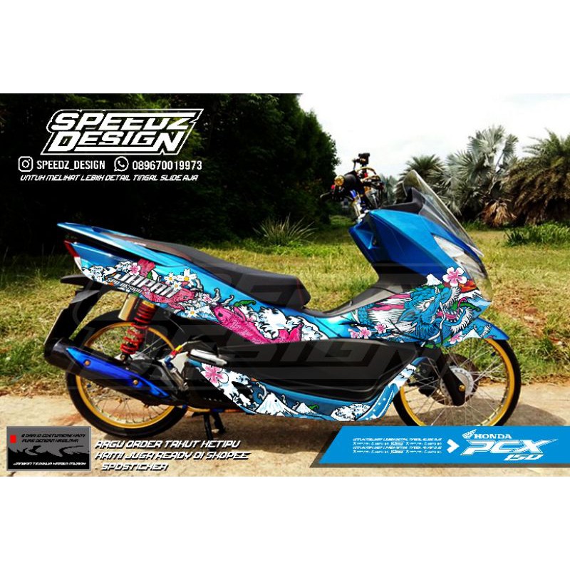 decal pcx 150 cbu japan fish full body