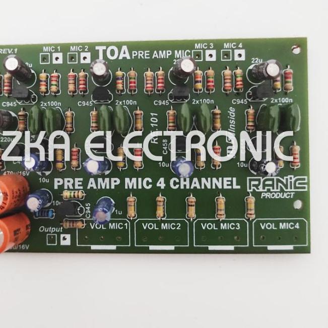 ➱ Kit Penguat Mic / Preamp Mic TOA 4 Channel ✭