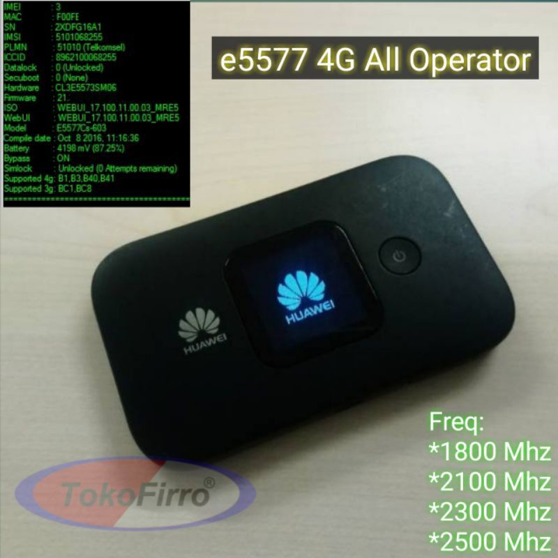 Modem wifi HUAWEI E5577 UNLOCK 4G semua operator