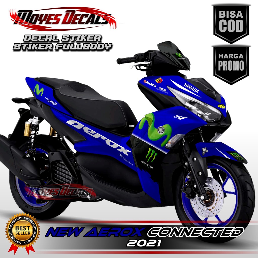Decal Sticker Variasi Fullbody All New Aerox 155 Connected - Dekal Stiker Aerox New Decal Stiker Mot