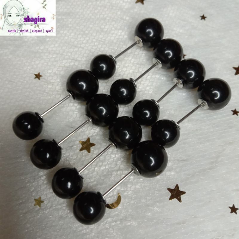bros jilbab mewah premium by shagira tupsin mutiara Bros tusuk tupsin Korea brooch aksesoris  jilbab tupsin warna tupsin dove doffa moza bros hijab bros kecil bros pilihan bros hijab korea peniti jarum tupsin brooch cantik murmer peniti hijab jarum warna-Hitam