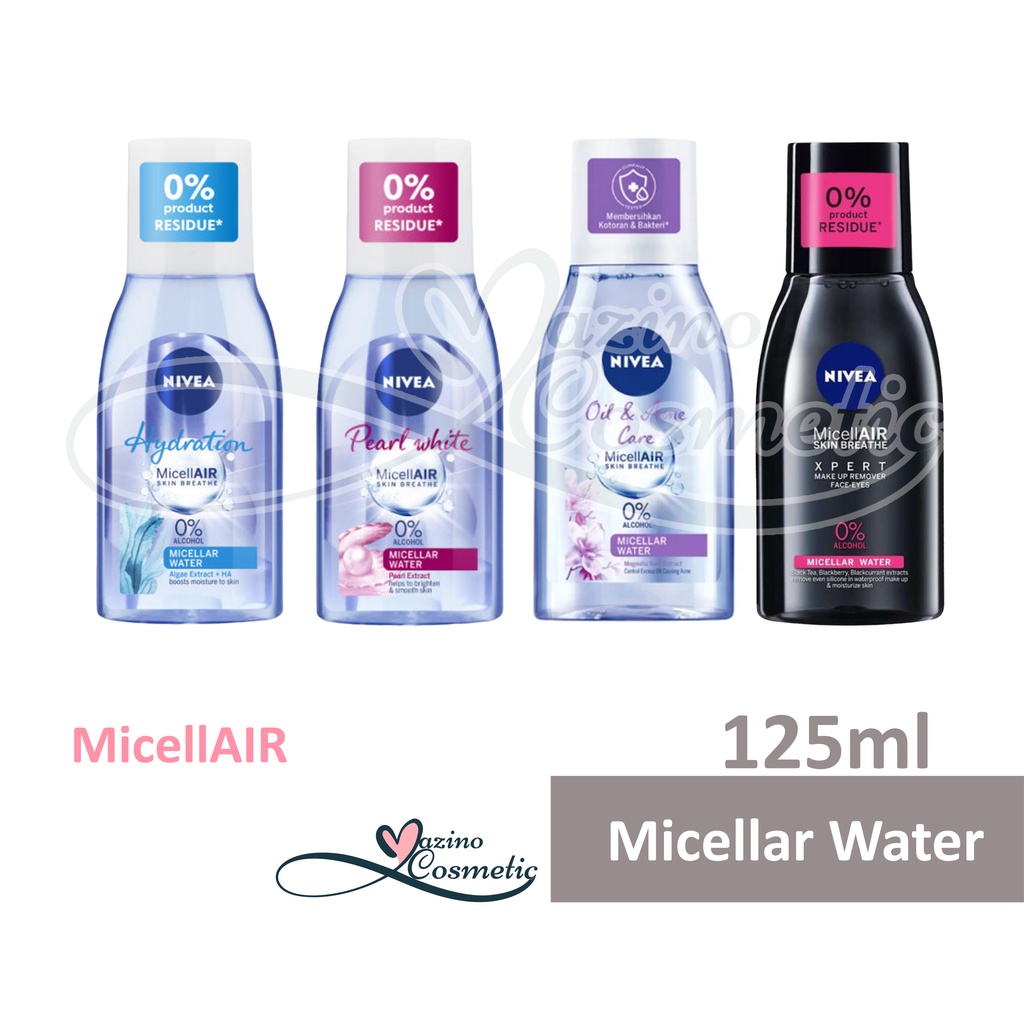 NIVEA Micellar Water Pearl White | Hydration | Breathe Xpert | Oil &amp; Acne Care 125ml