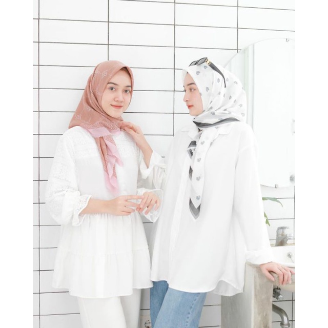 HIJAB VOAL LC 1 Trend terbaru fashion ootd muslim wanita jilbab segi empat cantik laser cut kerudung
