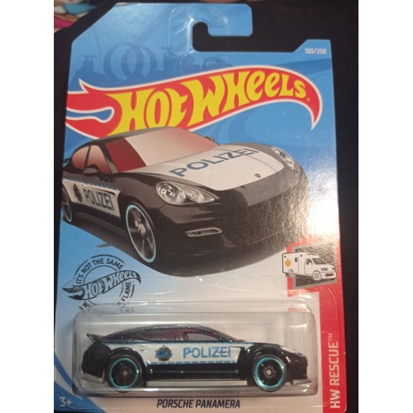 Hot Wheels Porsche Panamera Polizei Hitam