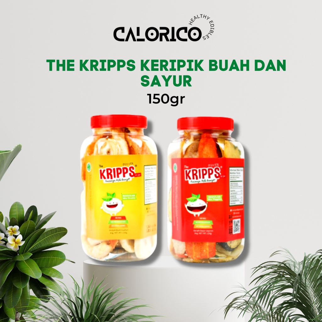 Keripik Buah dan Sayur Kripps Vegetable Chips Mix Buah Mix Sayur 150 gr - Cemilan Anak Sehat MPASI -