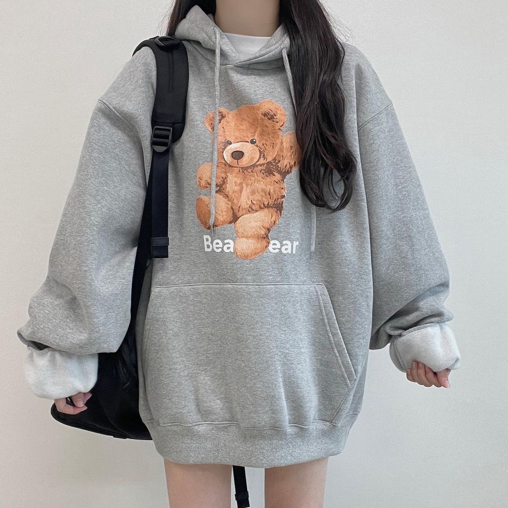 PABRIKHOODIE - HOODIE JUMPER BEAR M -XXL (SABLON)  {PRIA &amp; WANITA)