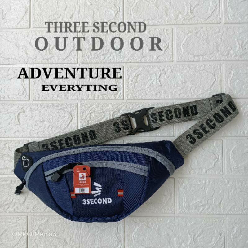 WAISTBAG PRIA 3SECOND THREE SECOND TAS SELEMPANG TAS PINGGANG PRIA DISTRO MURAH