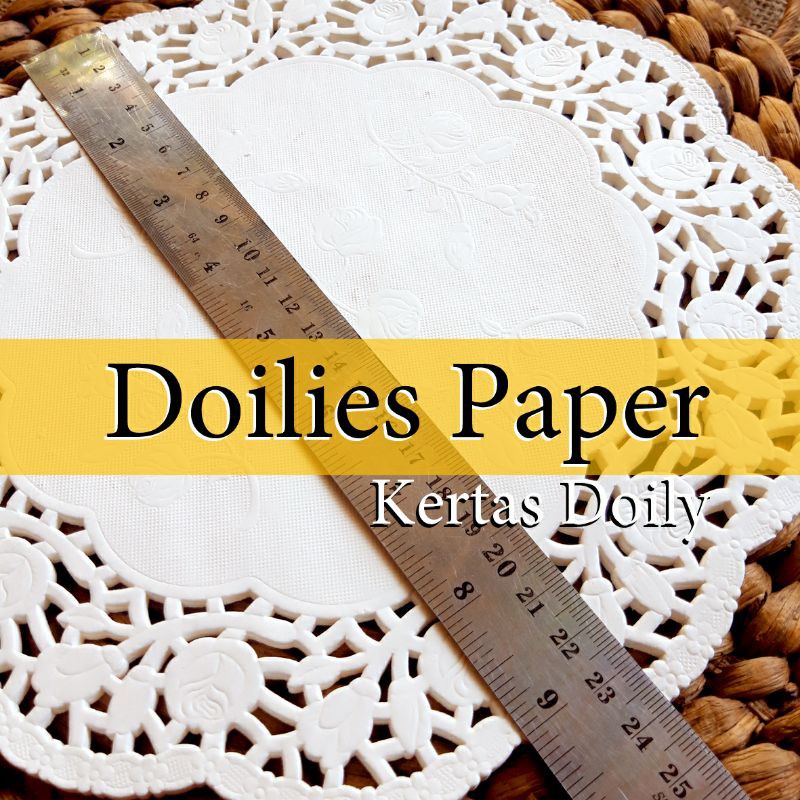 Doily Paper Kertas Doilies 9.5&quot; ( 24cm ) 1 pack isi 100 lembar Kertas Alas Renda / Dragonpack