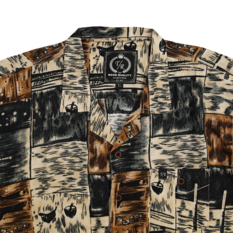 KEMEJA PRIA PRINTING LENGAN PENDEK M L XL XXL - KEMEJA PRINTING JUMBO