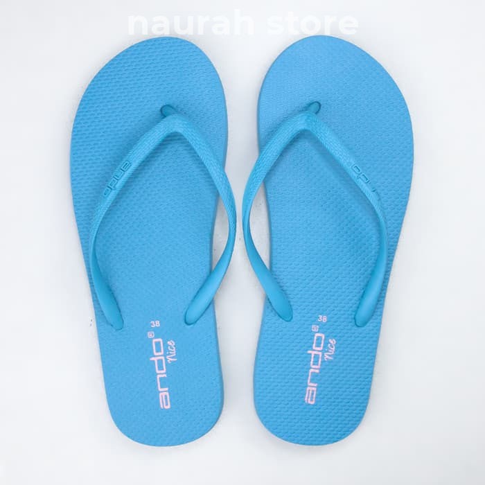 Sandal Jepit Ando NICE Cewek Plus Vacum Original Pabrik Kualitas Import Bahan Karet Alami Elastis