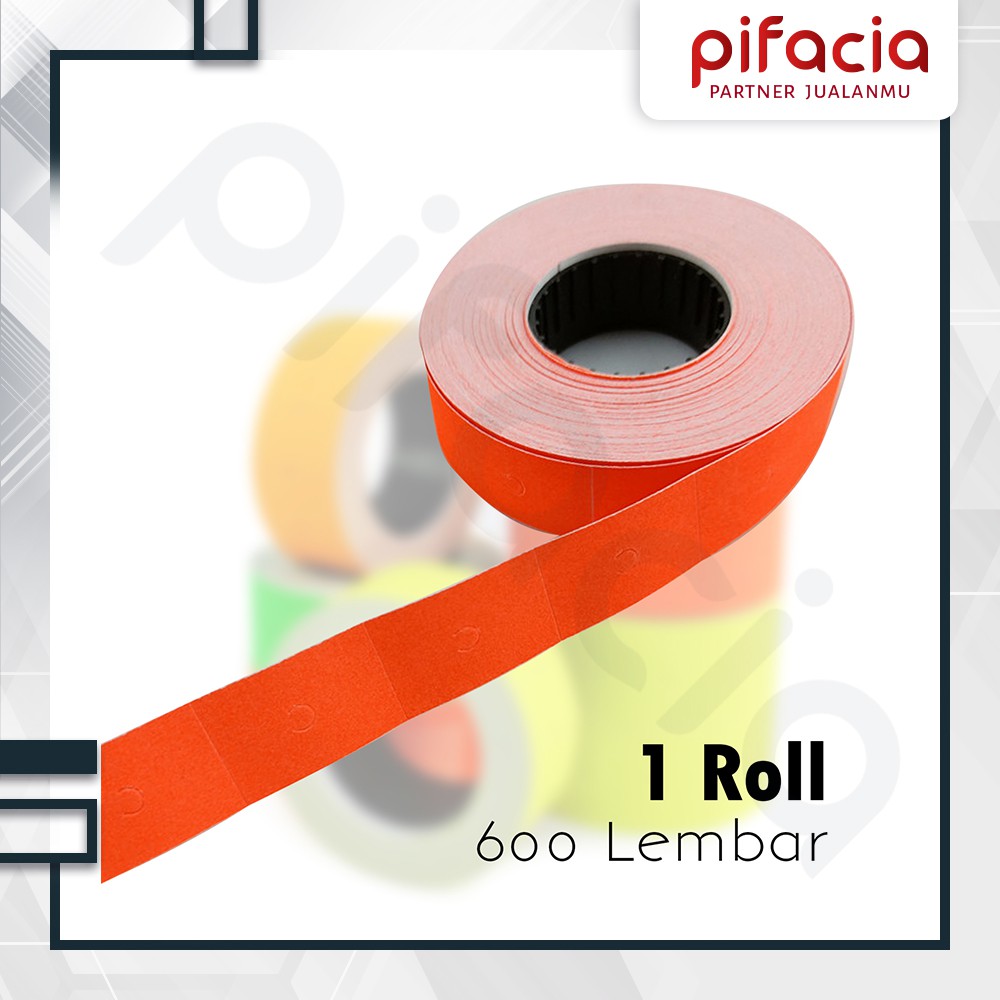 

PIFACIA KERTAS LABEL HARGA/ REFILL 2 BARIS WARNA - WARNI