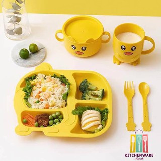 ♥BabyYank♥ BABY SAFE DUCK FEEDING SET FSD01 FSD02 FSD03 FSD04 - SET PERLENGKAPAN MAKAN ANAK