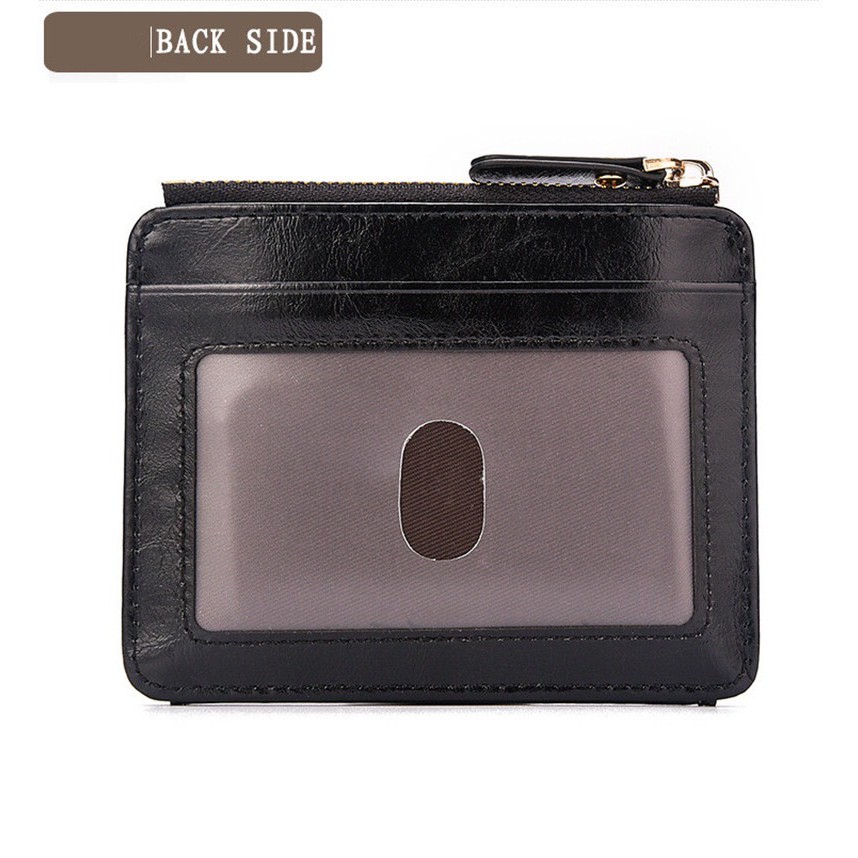 Dompet Kartu / Wallet Card Kulit Dengan Resleting Import JDL001