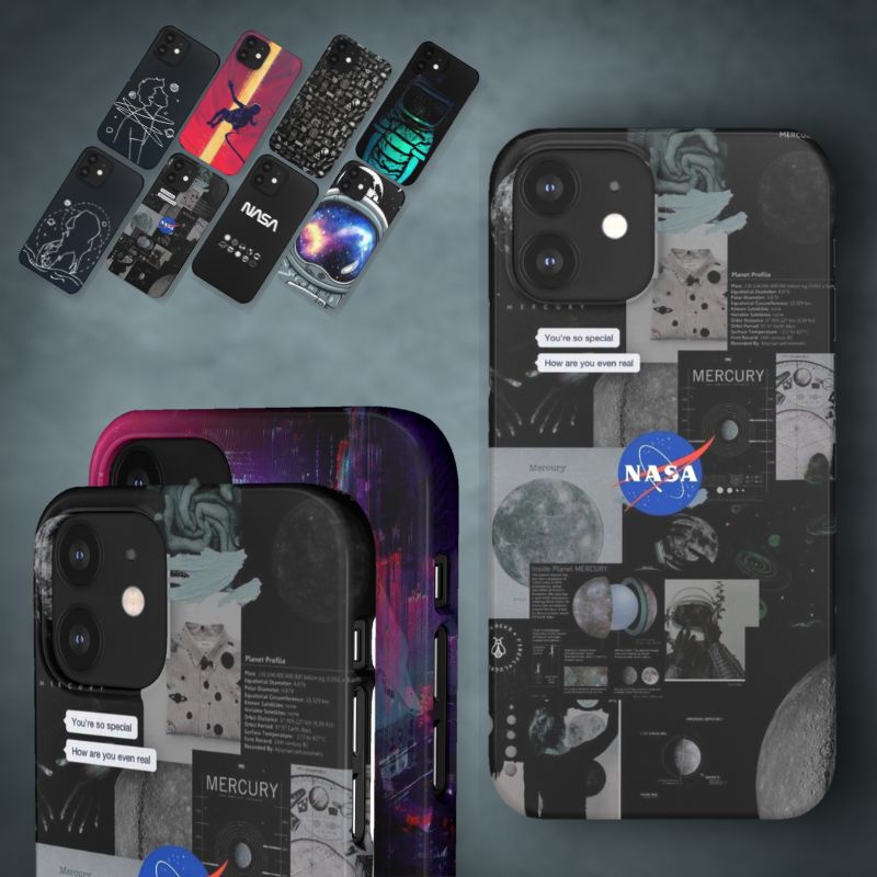 IPHONE Retro Aesthetic Astronot Nasa Soft / Hard / Mirror Case Casing Cover IPHONE X / XS / XR / XS 